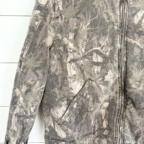 Hollister Men/Womens tree camo heavy zip up jacket size small - Picture 3 of 5